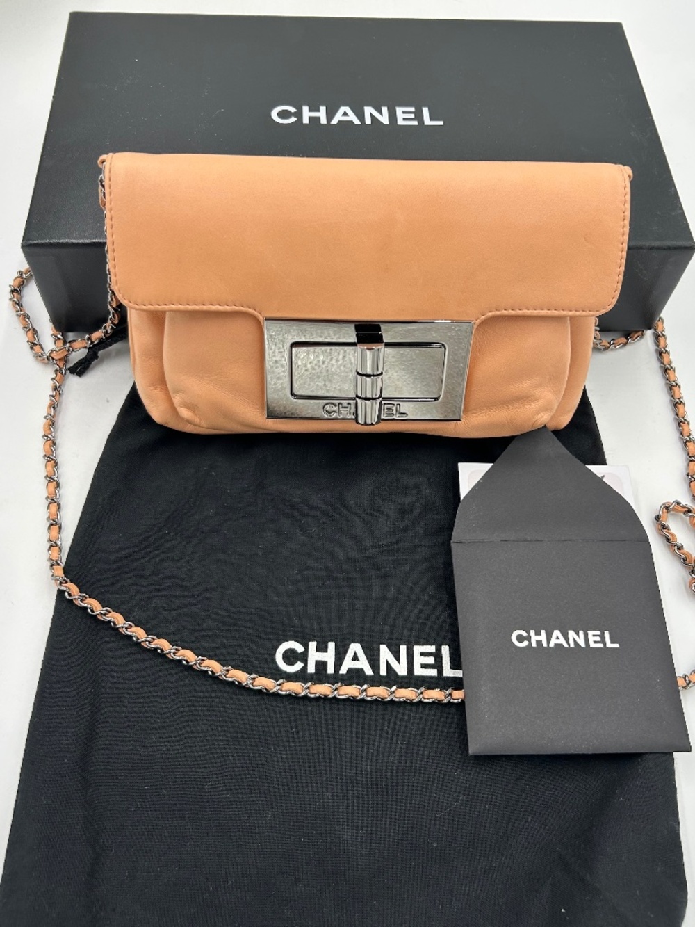 Women’s Chanel Mademoiselle Lock Flap Bag.  Made in Italy. PRISTINE CONDITION.
